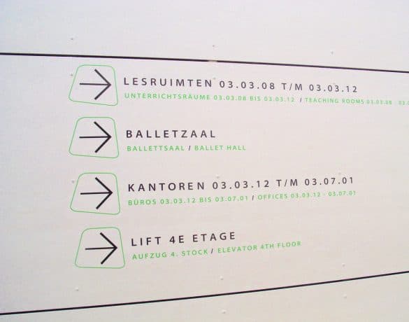 Bewegwijzering bord