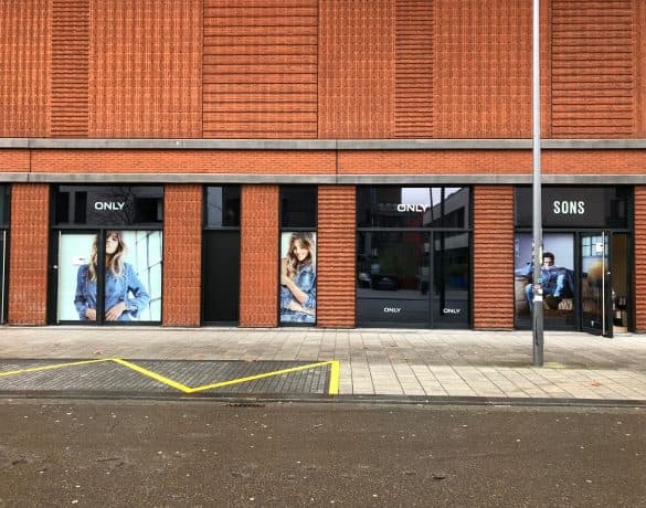 Raambelettering winkel